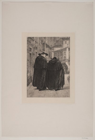 Twee Romeinse priesters door Cilius Johannes Konrad Andersen