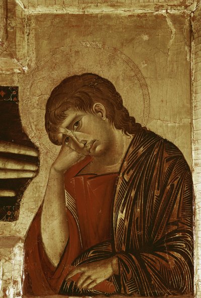 Crucifix: (detail) door Cimabue