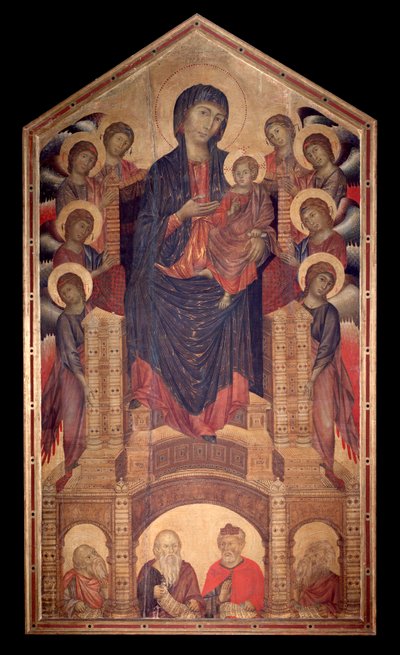 Maesta van de Heilige Drie-eenheid door Cimabue