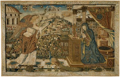 De Annunciatie door Circle of Andrea Mantegna