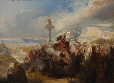 Slag bij Poitiers, 25 oktober 732 door Circle of Baron Charles de Steuben