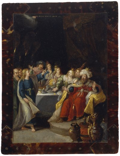 Het feest van Belsazar door Circle of Frans Francken the Younger