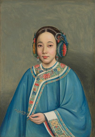 Portret van een Vrouw door Circle of Guan Qiaochang Lam Qua