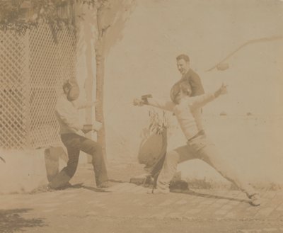 Edmund Quinn schermen, 1880s door Circle of Thomas Eakins.