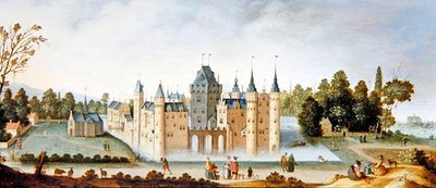 Abdij en kasteel van Egmond door Claes Jacobsz. van der Heck