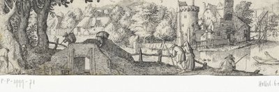 Gezicht op een kasteel door Claes Jansz. Visscher (II) (attributed to)