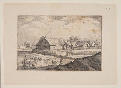 Boerderijen en Blekerijen, van Gezicht in de Omgeving van Haarlem (Plaisante Plaetsen) door Claes Jansz. Visscher