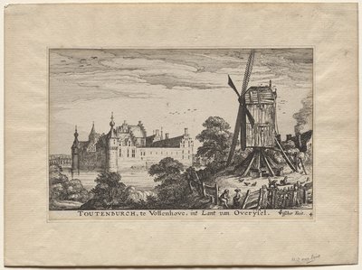 Vier Kastelen in Holland en Utrecht: Het Kasteel Toutenburgh in Vollenhove door Claes Jansz Visscher