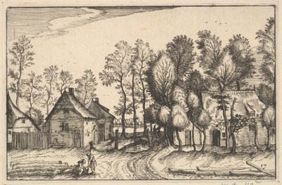 Landschap met gekapte bomen, plaat 17 uit Regiunculae et Villae Aliquot Ducatus Brabant... door Claes Jansz Visscher
