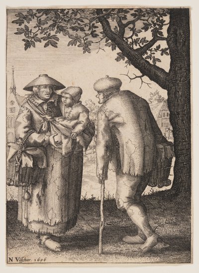 Boerenfamilie door Claes Jansz. Visscher