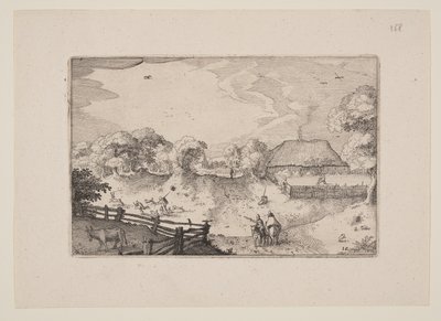 Weg bij de duinen, van vergezichten in de omgeving van Haarlem (Plaisante Plaetsen) door Claes Jansz. Visscher