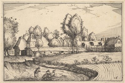 Weg langs een Veld, plaat 16 uit Regiunculae et Villae Aliquot Ducatus Brabantiae door Claes Jansz Visscher