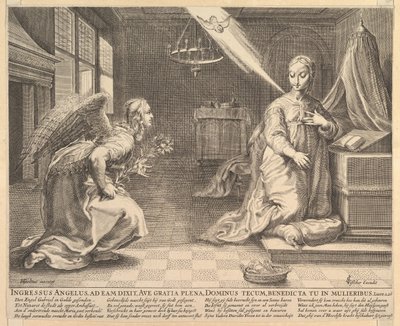 De Annunciatie, voor 1652 door Claes Jansz Visscher