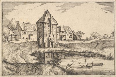 De vijver, plaat 9 uit Regiunculae et Villae Aliquot Ducatus Brabantiae, ca. 1610 door Claes Jansz Visscher