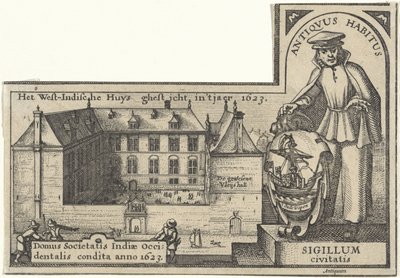 West-Indisch Huis in Amsterdam, 1623-26 door Claes Jansz Visscher
