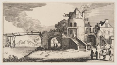 Brug met tolhuisje, uit Landschappen (Playsante Lantschappen) door Claes Jansz. Visscher II