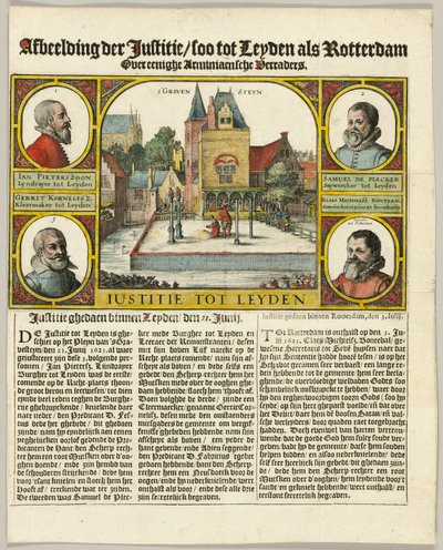 Executie van Arminianen in Leiden door Claes Jansz. Visscher II