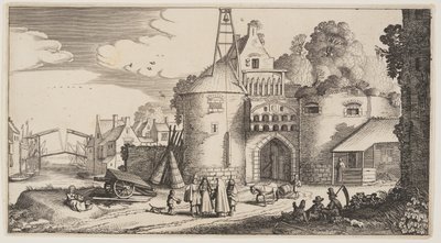 Stadspoort, uit Landschappen (Playsante Lantschappen) door Claes Jansz. Visscher II
