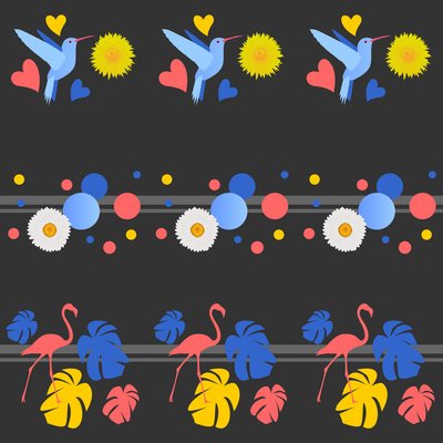 Vogels, Bloemen, Vlekken en Strepen door Claire Huntley
