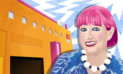 Dame Zandra Rhodes en het Mode & Textielmuseum in Bermondsey, Londen door Claire Huntley