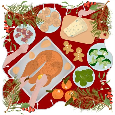 Feestelijk Eten door Claire Huntley