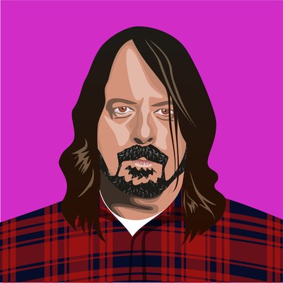 Portret van Dave Grohl door Claire Huntley