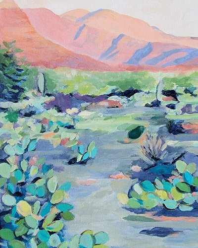 Levendig woestijnlandschap door Claire Whitehead