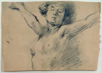 Vrouwelijk naakt, halve figuur door Clara Siewert