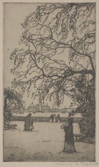 Jardini Public, Venetië door Clarence A. Gagnon