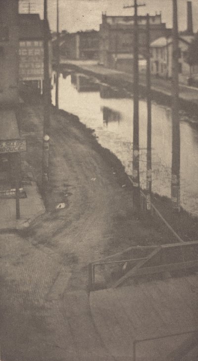 Telegraafpalen, ca. 1900 door Clarence H White