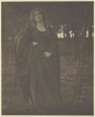 Zonder Titel [vrouw in het bos], 1901-05 door Clarence H White