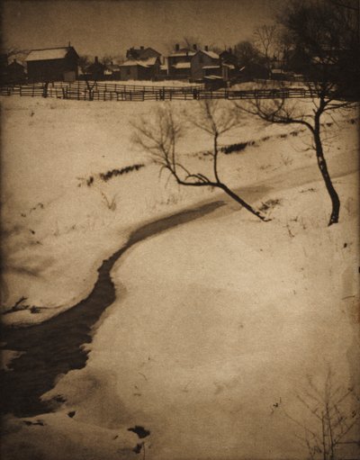 Winterlandschap, ca. 1900 door Clarence H. White