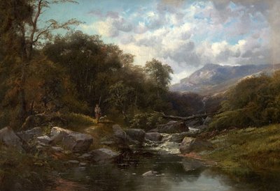 Een bergstroom door Clarence Roe