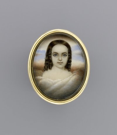 Portret van een Meisje (ca. 1852) door Clarissa Peters