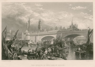 De opening van de nieuwe London Bridge door Clarkson Frederick Stanfield
