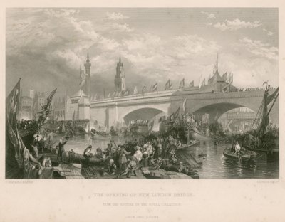 De opening van de Nieuwe London Bridge door Clarkson Frederick Stanfield