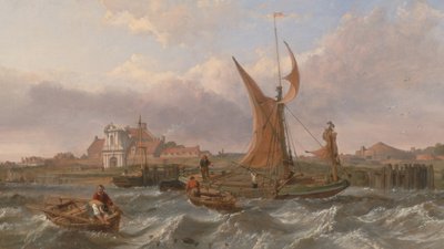 Tilbury Fort - Wind tegen de stroom door Clarkson Frederick Stanfield