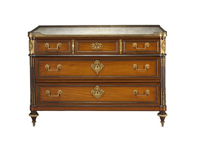 Ladekast, monturen in de stijl van Pierre Joseph Désiré Gouthière door Claude Charles Saunier