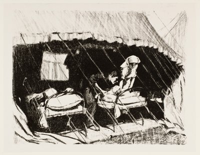 Verbandpost in Frankrijk, 1917 door Claude Allin Shepperson