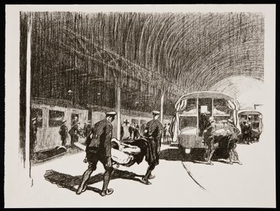Ontscheping in Engeland, 1917 door Claude Allin Shepperson
