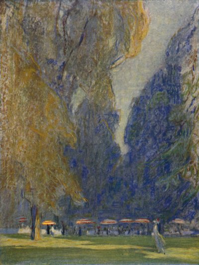 Thee in Kensington Gardens, 1914, 1920 door Claude Allin Shepperson