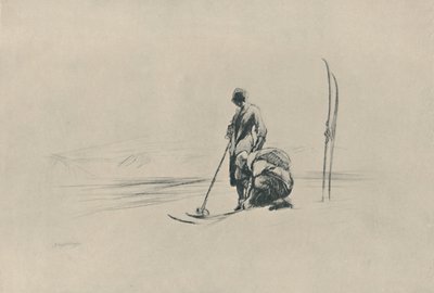 De Ski-Lopers, 1919 door Claude Allin Shepperson