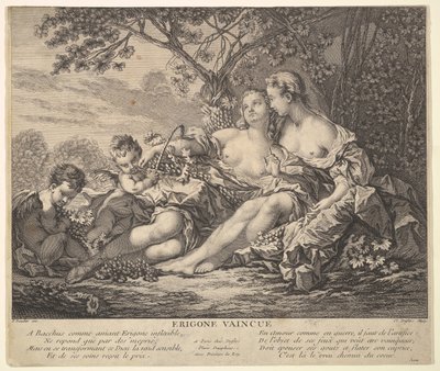 Erigone Verslagen, ca. 1745 door Claude Augustin Duflos