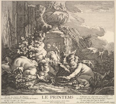 Lente, 1735-86. door Claude Augustin Duflos