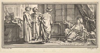 De hoorzitting van Qadi door Claude Augustin Duflos