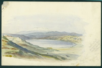 Berg Hermon en het Meer van Galilea, 1874 door Claude Conder