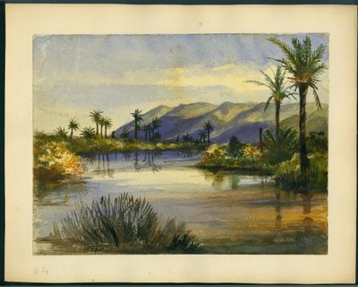 De Monding van de Rivier Kishon en de Berg Carmel door Claude Conder