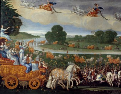 De vier elementen. De Aarde (detail links) door Claude Deruet