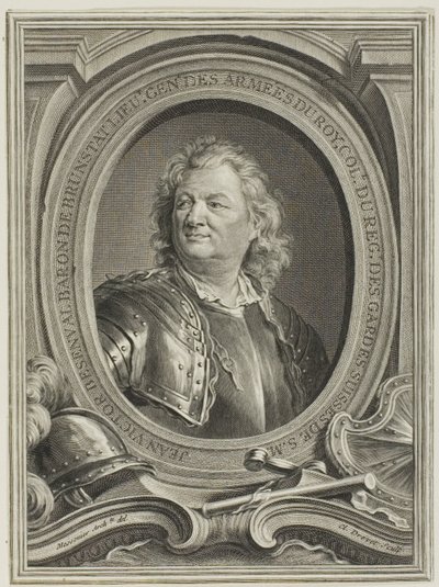 Portret van Jean-Victor, baron de Besenval door Claude Drevet