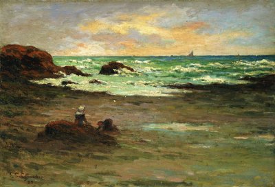 Een Hoek van het Strand bij Concarneau door Claude Emile Schuffenecker